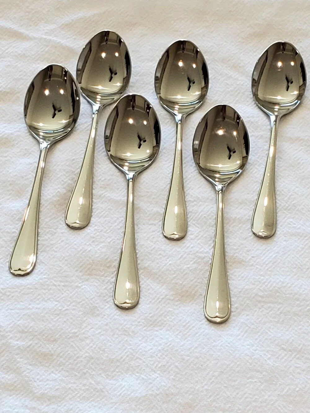 WMF Set 6 Cromargan Germany 18/10 Stainless Steel Coffee Spoons, Vintage, MCM